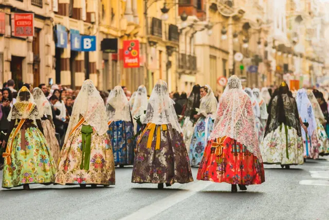 Traditional Fallas festival in Valencia
